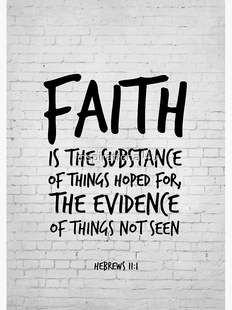 Imagen de la obra Hebreos 11: 1, La fe es la sustancia - Versión bíblica de KJV, diseñada y vendida por inspirational4u