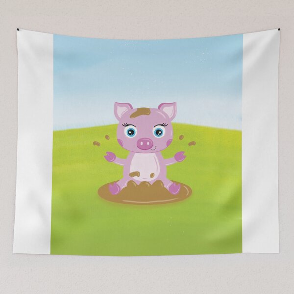 Item preview, Piggy playing in the Mud designed and sold by Tjaša Rome.