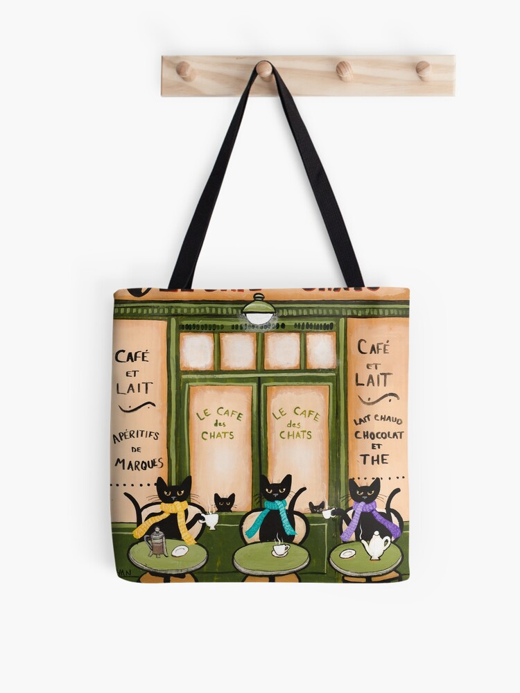 Le Cafe Des Chats Tote Bag For Sale By Kilkennycat Redbubble