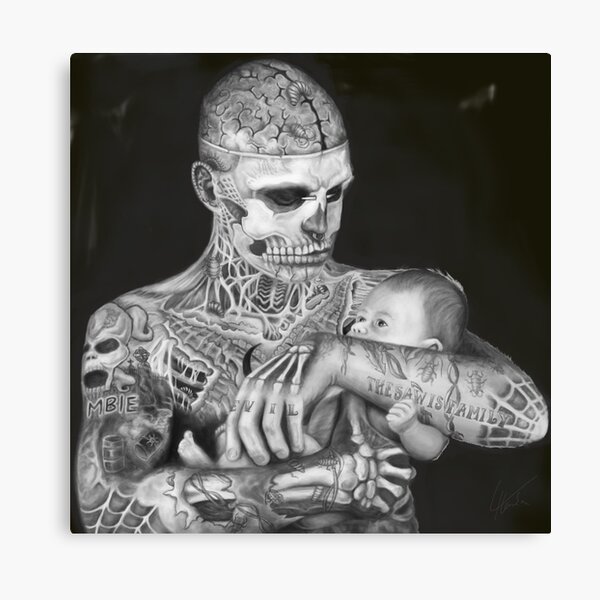 man-zombies #2 CANVAS Rick Genest Art Print Poster