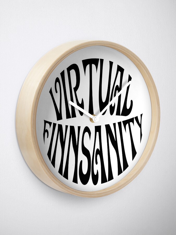 Thumbnail 2 of 4, Clock, Virtual Finnsanity designed and sold by srbpodcast.