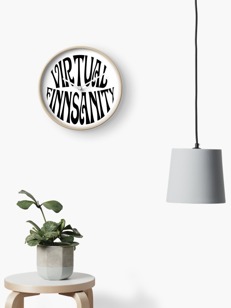 Thumbnail 1 of 4, Clock, Virtual Finnsanity designed and sold by srbpodcast.