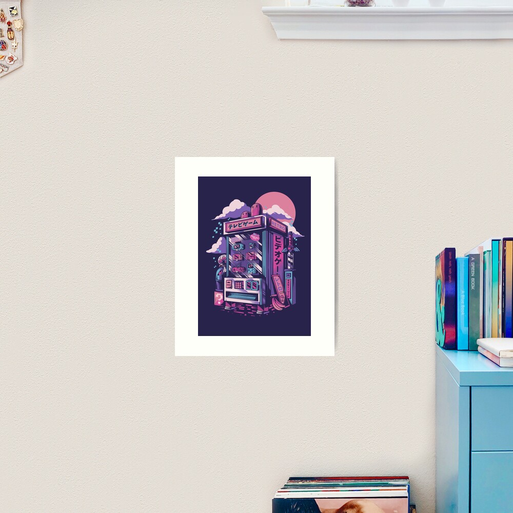 Retro gaming machine Art Print