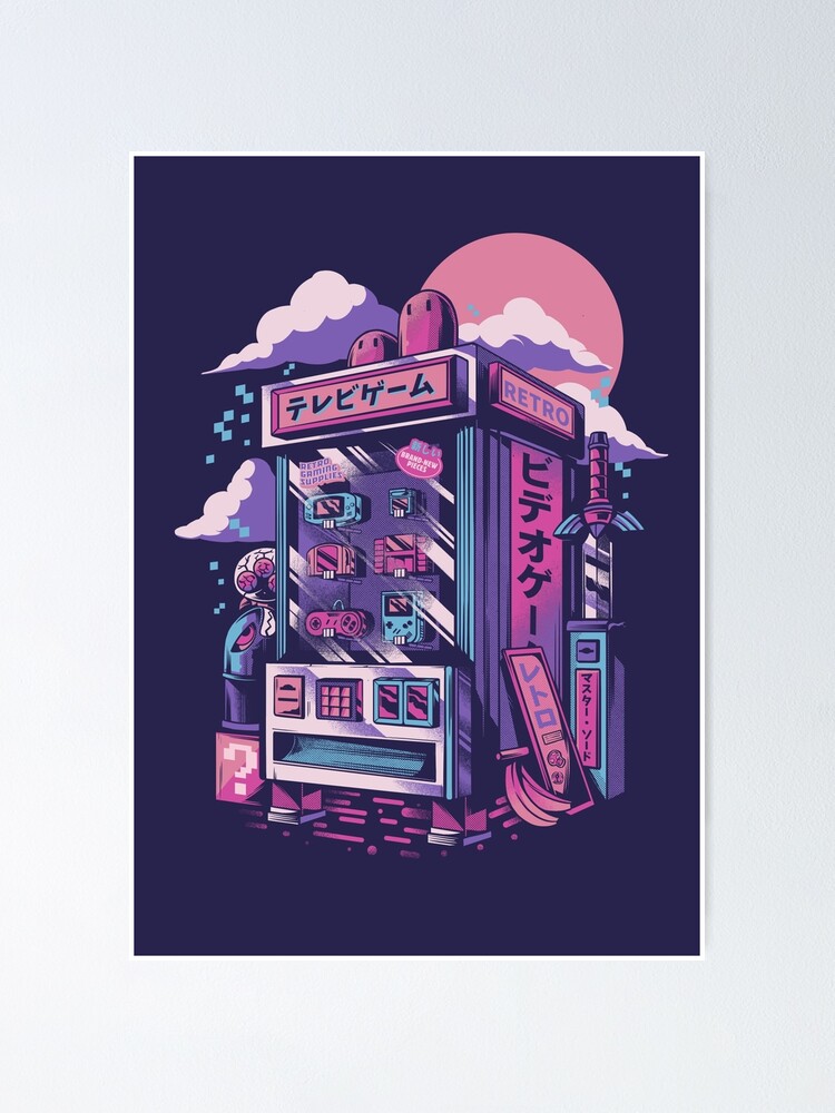 Retro gaming machine Poster for Sale by Ilustrata Design