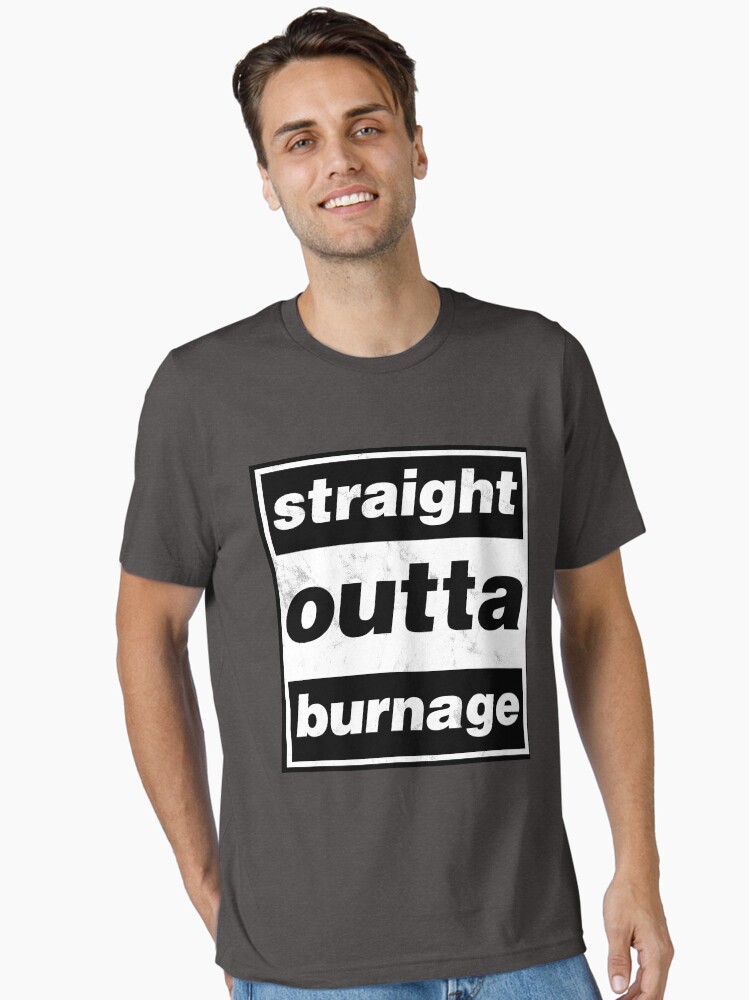 Thumbnail 2 of 7, Essential T-Shirt, Straight Outta Burnage, Our Kid designed and sold by everyplate.