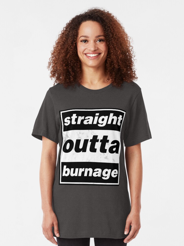 Alternate view of Straight Outta Burnage, Our Kid Slim Fit T-Shirt
