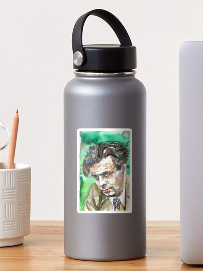 Thumbnail 1 of 3, Sticker, ALDOUS HUXLEY - watercolor portrait .4 designed and sold by lautir.