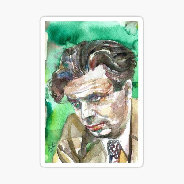 Item preview, ALDOUS HUXLEY - watercolor portrait .4 designed and sold by lautir.