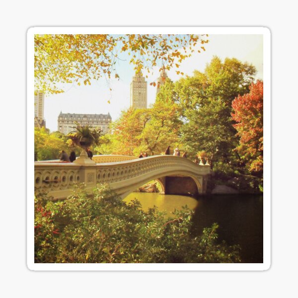 Autumn - Central Park - Bow Bridge - New York City Sticker
