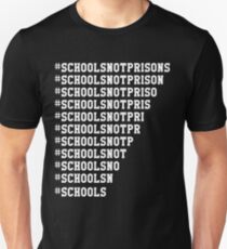 Camiseta unisex Escuelas no prisiones