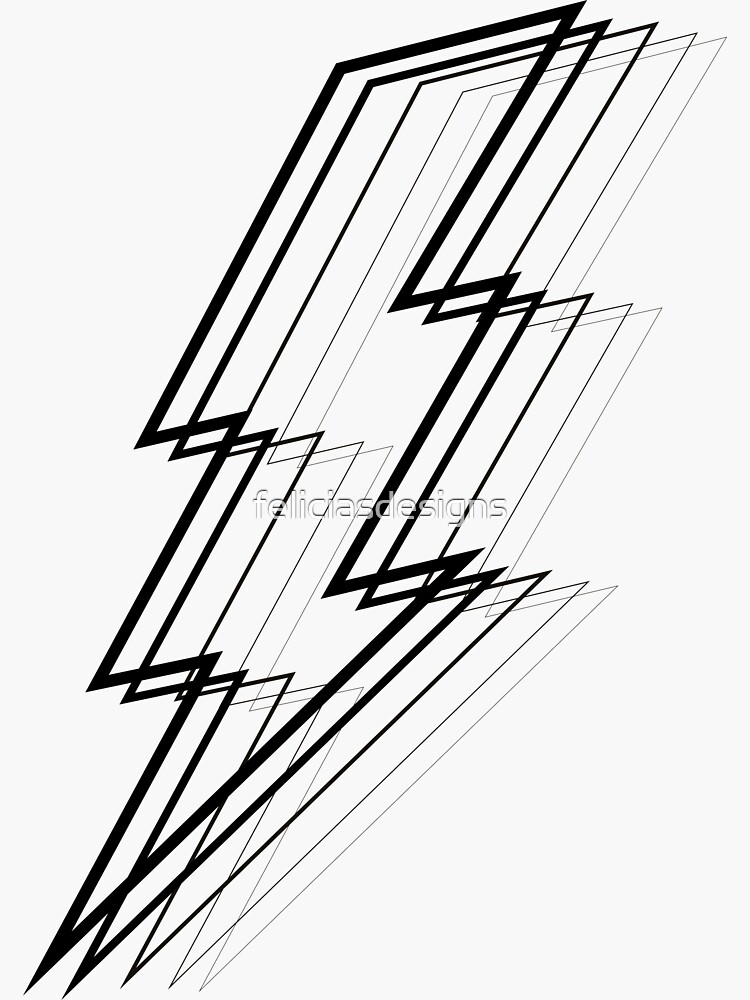 Thumbnail 3 of 3, Sticker, Lightning Bolt designed and sold by feliciasdesigns.