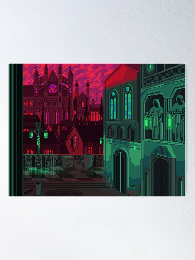 Alternate view of Gothic city Poster