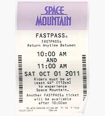 Space Mountain Fastpass Poster
