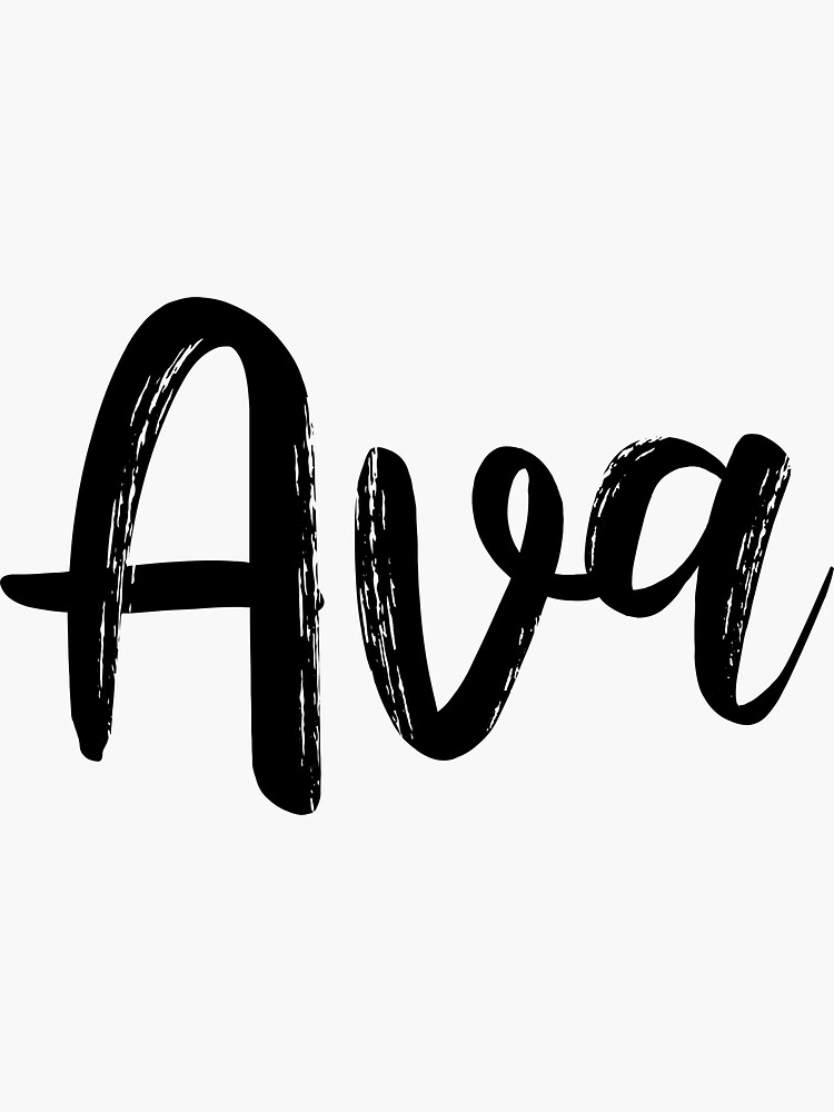 "Ava Name" Sticker for Sale by thecollegegal Redbubble