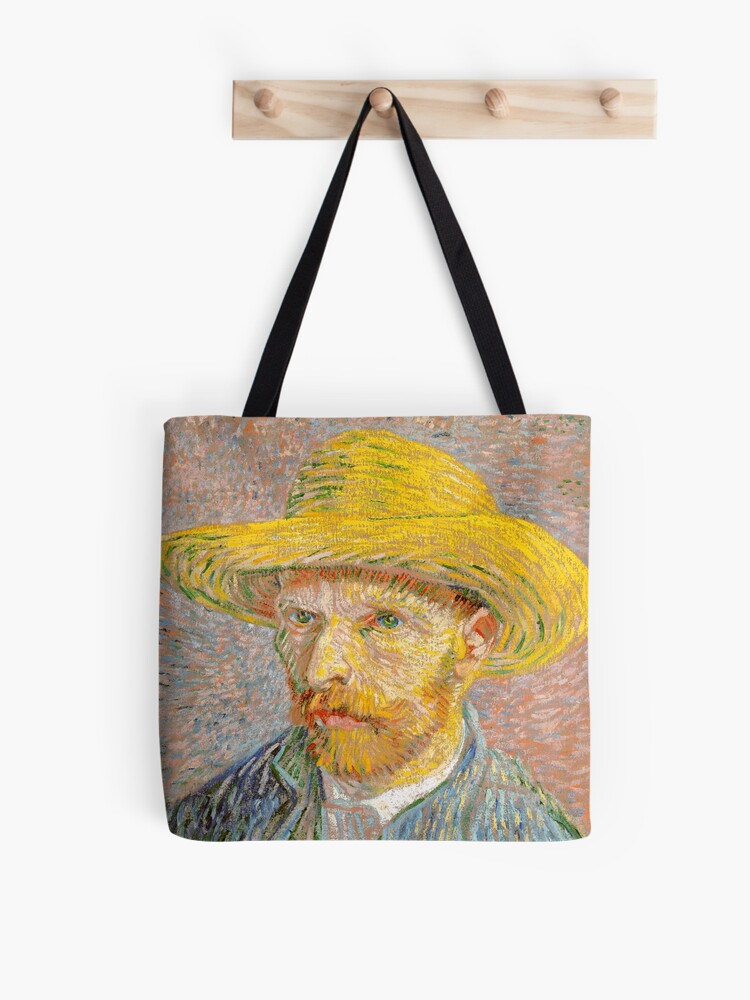Van Gogh Straw Hat Reusable Tote Bag
