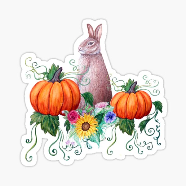  Bunnies Bunny Rabbit Pumpkin Truck Autumn Fall Thanksgiving Tote  Bag : Clothing, Shoes & Jewelry