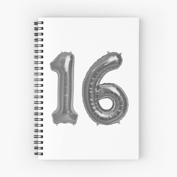 Item preview, Silver 16th Birthday Metallic Helium Balloons Numbers designed and sold by Birthdates.