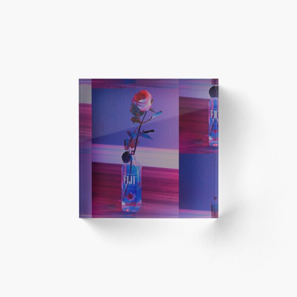 VaporWave rose Acrylic Block