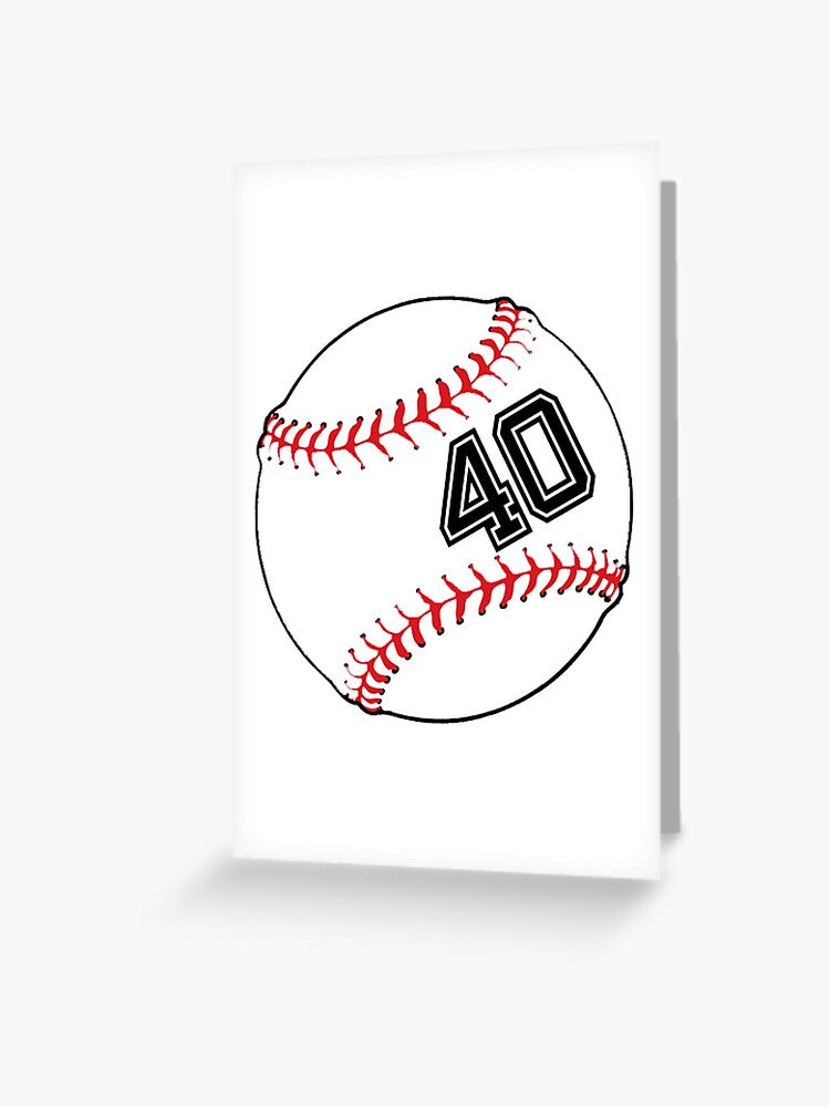 Baseball Number Labels #'s 1 - 40