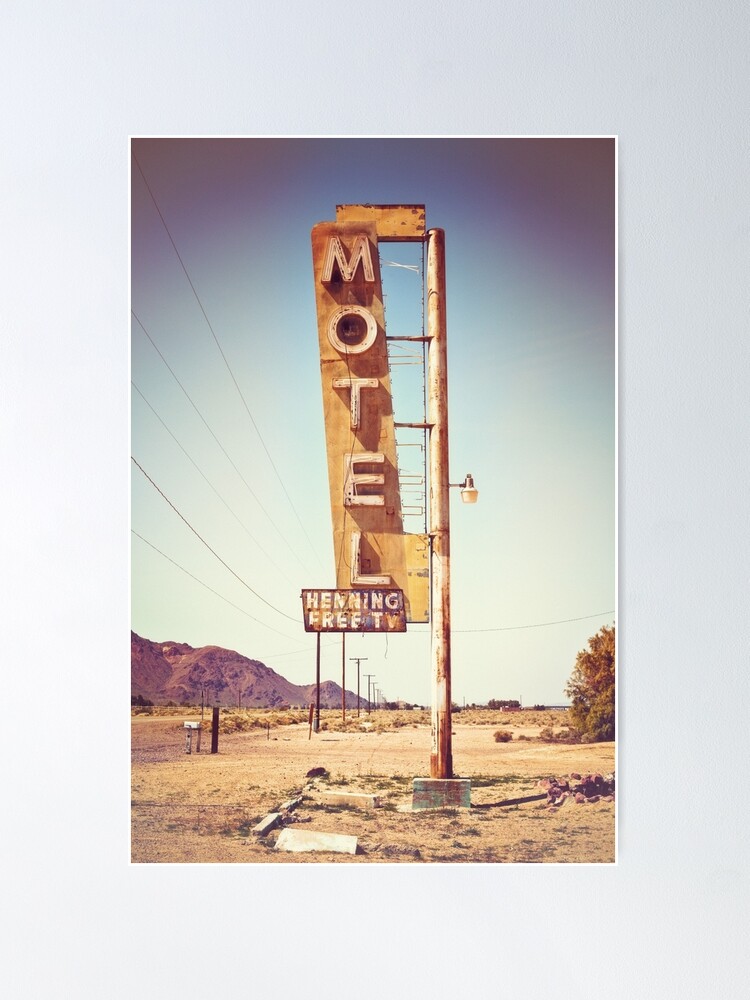 Thumbnail 1 of 3, Poster, Motel Sign on the Route 66 designed and sold by giof.