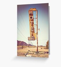 Motel Sign on the Route 66 Greeting Card