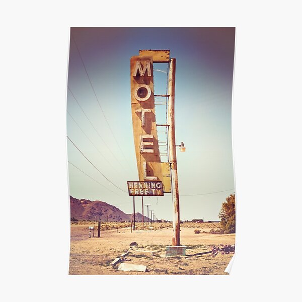 Motel Sign on the Route 66 Poster