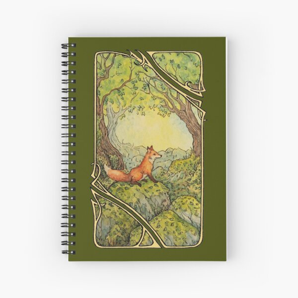 Red fox wanderer Spiral Notebook