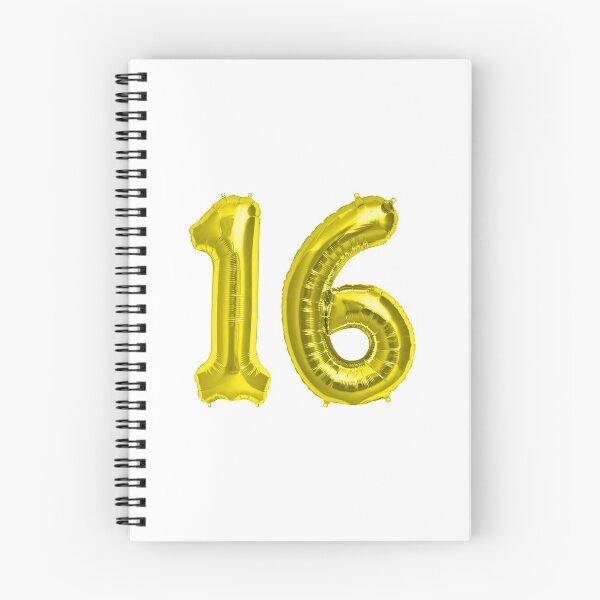 Item preview, Yellow Gold 16th Birthday Metallic Helium Balloons Numbers designed and sold by Birthdates.