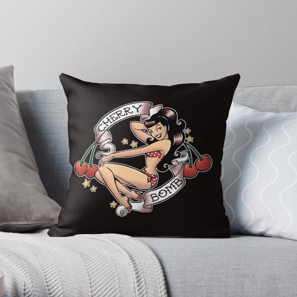 Cherry Bomb Throw Pillow
