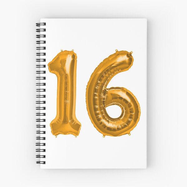 Item preview, Bright Orange 16th Birthday Metallic Helium Balloons Numbers designed and sold by Birthdates.