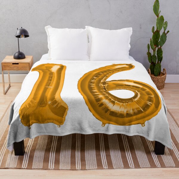 Item preview, Bright Orange 16th Birthday Metallic Helium Balloons Numbers designed and sold by Birthdates.