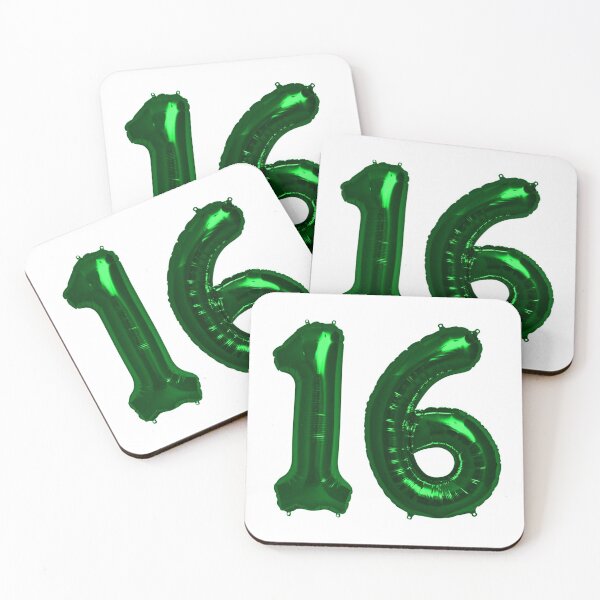 Item preview, Bright Green 16th Birthday Metallic Helium Balloons Numbers designed and sold by Birthdates.