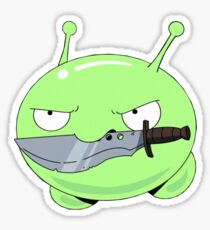 Moon cake with a knife Sticker