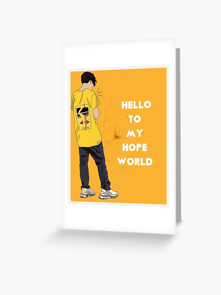 Hello To My Hope World Greeting Card By Klaravolf Redbubble