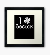 St. Patrick's Day City Pride - BOSTON Framed Print