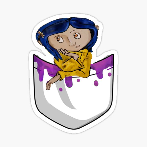 A Lil Coraline In My Pocket Sticker For Sale By Elliejames Redbubble