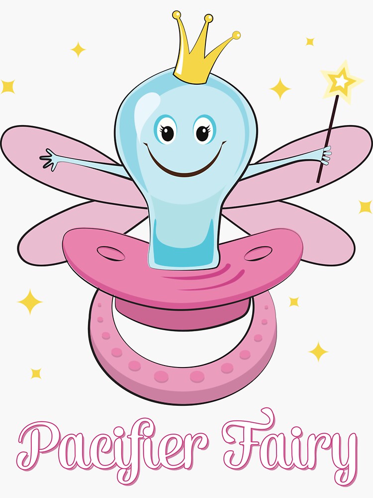 "Paci Fairy Pacifier Fairy Illustration For Girls" Sticker by