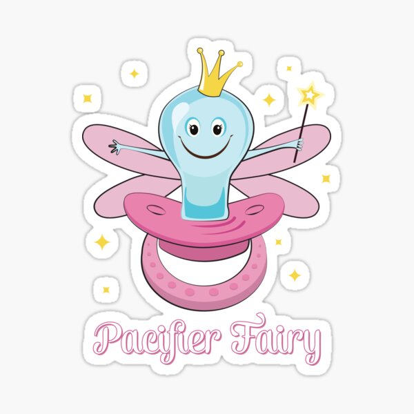 "Paci Fairy Pacifier Fairy Illustration For Girls" Sticker by