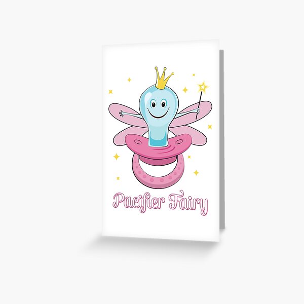 "Paci Fairy Pacifier Fairy Illustration For Girls" Greeting Card for
