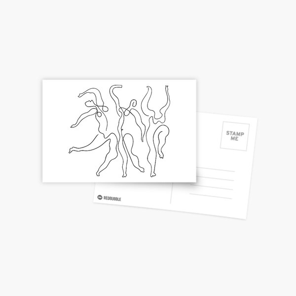 Dance (La Danse), Henri Matisse, 1910 Artwork Design, Poster Tshirt, Tee, Jersey, Postcard Postcard