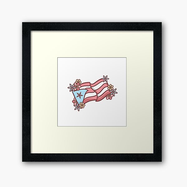 Puertorrican Flag Framed Art Print