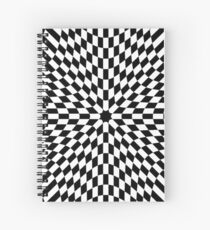#black #white #checkered #chess #pattern #abstract #flag #floor #square #checker #board #chessboard #texture #check #design #race #illustration #squares #tile #racing #game  #checked #tiles #geometric Spiral Notebook