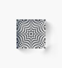 #black #white #checkered #chess #pattern #abstract #flag #floor #square #checker #board #chessboard #texture #check #design #race #illustration #squares #tile #racing #game  #checked #tiles #geometric Acrylic Block