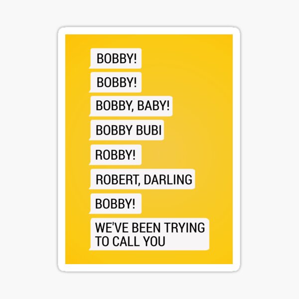 Item preview, Bobby - Text Message designed and sold by byebyesally.