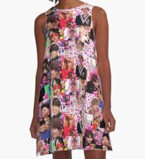 BTS UWU gesunde Meme Collage A-Linien Kleid