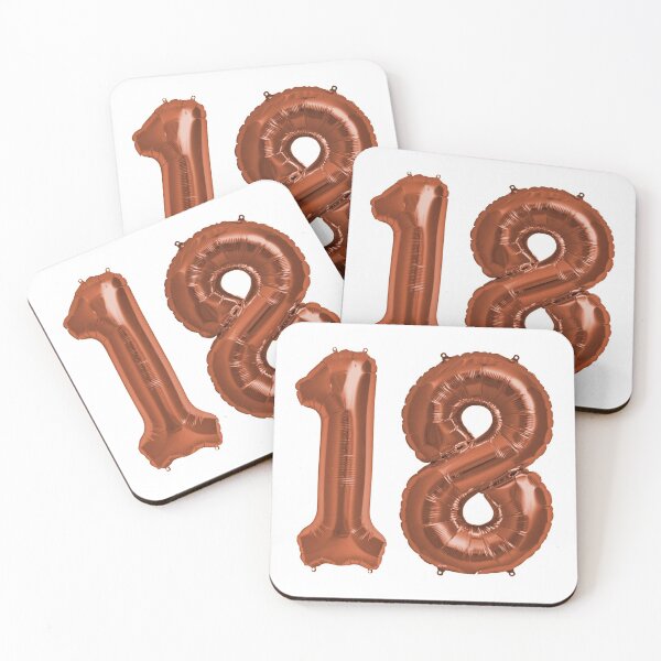 Item preview, Copper 18th Birthday Metallic Helium Balloons Numbers designed and sold by Birthdates.