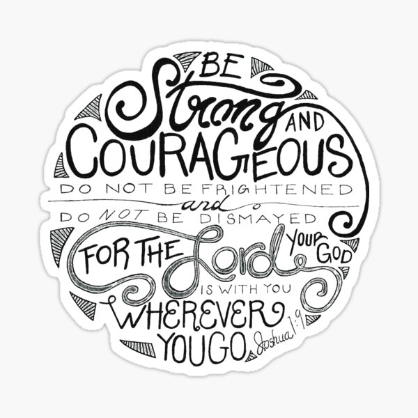 GAC Strong and Courageous Keychain | Joshua 1:9 | Gift Packaged