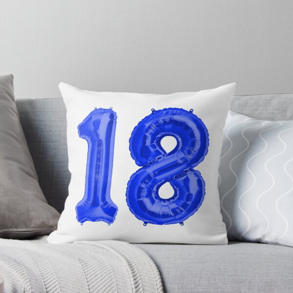Item preview, Blue 18th Birthday Metallic Helium Balloons Numbers designed and sold by Birthdates.