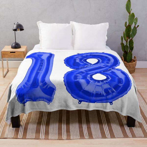 Item preview, Blue 18th Birthday Metallic Helium Balloons Numbers designed and sold by Birthdates.