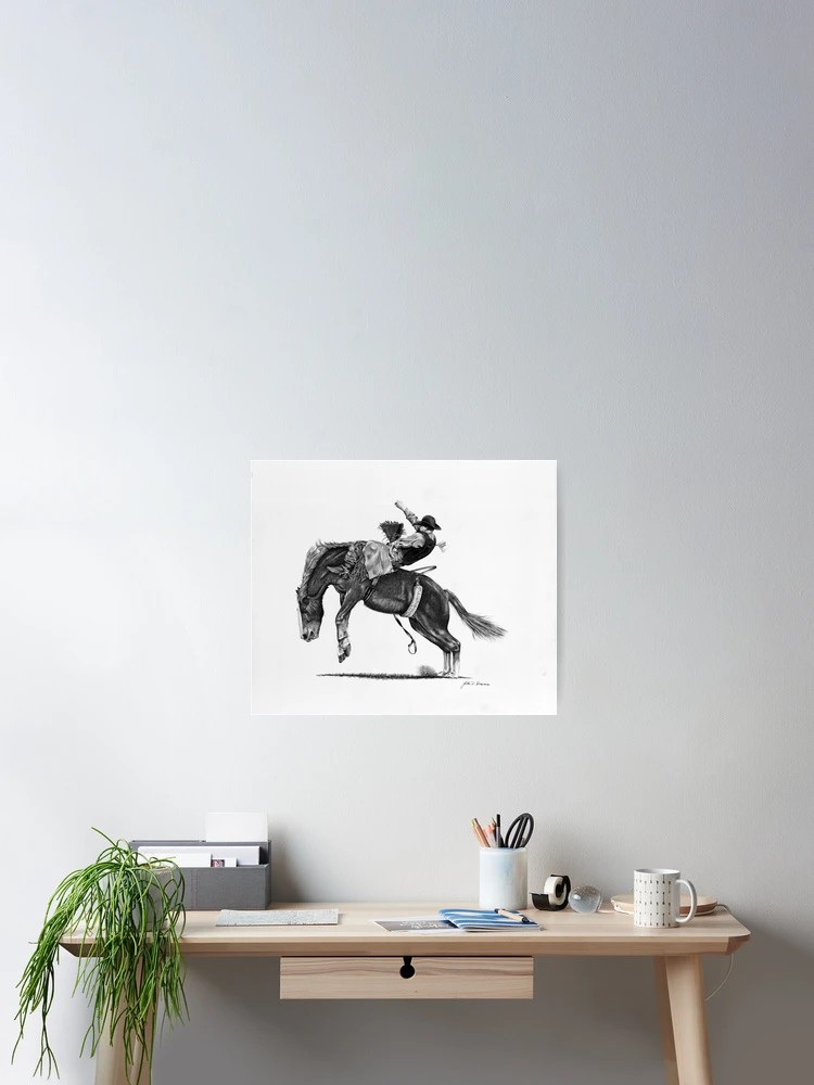 Thumbnail 2 of 3, Poster, Rodeo Bareback Rider designed and sold by J.D. Bowman.